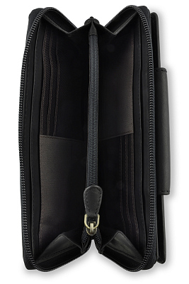 Кошелек KLONDIKE RUSH «Sheila», натуральная кожа в черном цвете, 19 х 11 х 4 см