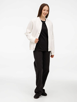 Бомбер унисекс AtmosWear, молочно-белый