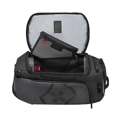 Дорожная сумка VICTORINOX Touring 2.0, черная, износоустойчивый полиэстер 600D, 57x32x28 см, 38 л