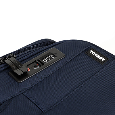 Набор из 3 чемоданов TORBER Brosno, синий, нейлон 600D