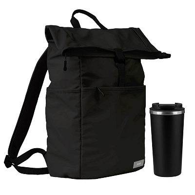 Подарочный набор Palermo, Boston, черный (рюкзак, термокружка) (Чёрный)
