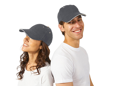 Бейсболка New Castle (Серый/белый)