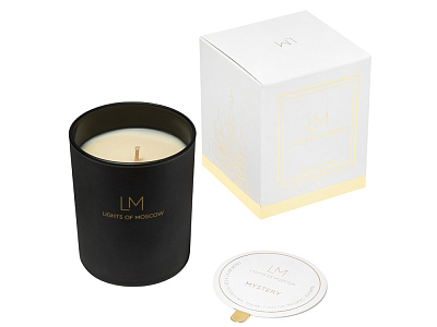 Ароматическая свеча в черном стакане Mystery, коллекция Exclusive, 250 мл (Чёрный)