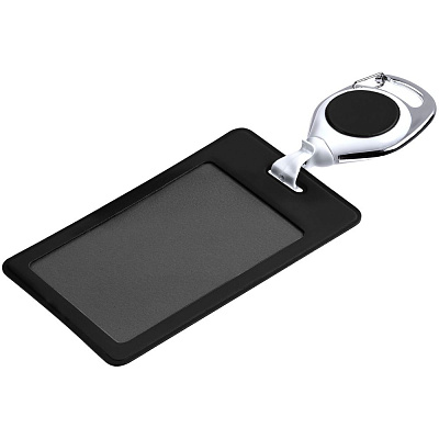 Чехол для пропуска с ретрактором Dorset, черный (Чёрный)