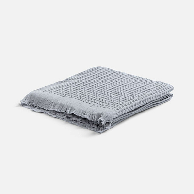 Плед вафельный Elenglect, темно-серый (Серый)