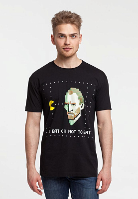 Футболка мужская «Ван-Пакман», черная (Чёрный)