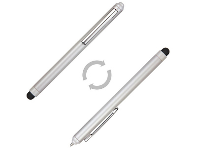 Ручка-стилус шариковая Nilsia (Жемчужный с матовой окантовкой)