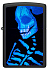 Зажигалка ZIPPO Skeleton Design с покрытием Black Light, латунь/сталь, черная, матовая, 38x13x57 мм - Фото 7