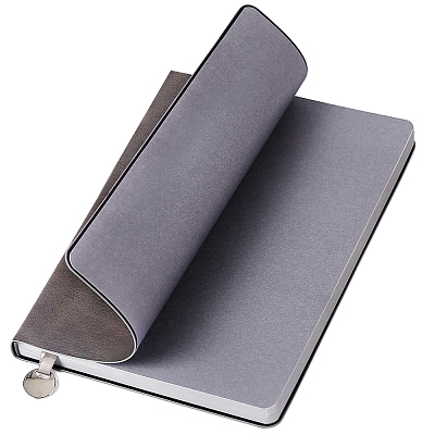 Ежедневник A5 недатированный Impero в мягком переплёте, темно-серый (Тёмно-серый)