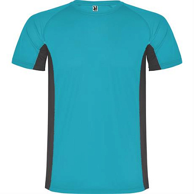 Спортивная футболка SHANGHAI мужская, БИРЮЗОВЫЙ/ТЕМНЫЙ ГРАФИТ XL (Бирюзовый/Темный графит)
