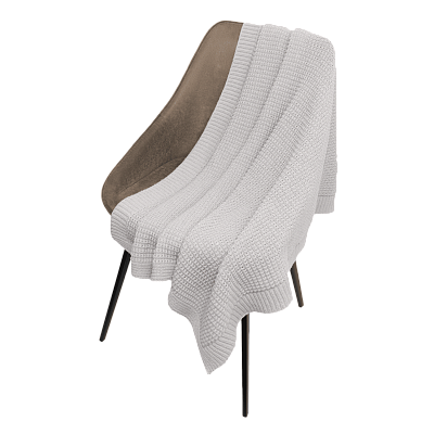 Плед Malta Soft вязаный, 160*90 см  (Серый)