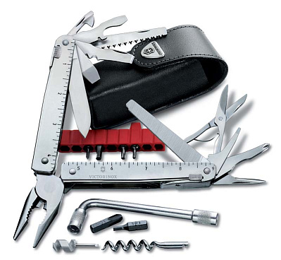 Мультитул VICTORINOX SwissTool X Plus 115 мм 37 функций в кожаным чехле