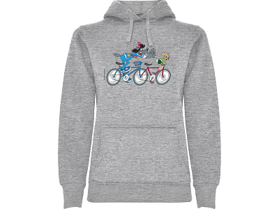 Толстовка с капюшоном Ну, погоди! женская (Серый меланж)