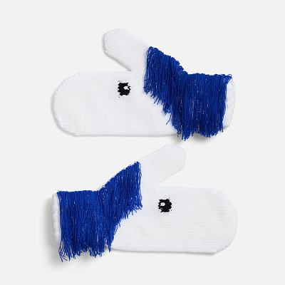 Варежки «Игогошки», с синей гривой (Синий)