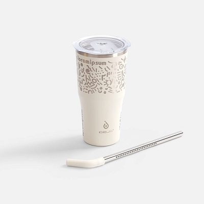 Термостакан Sapporo М, белый (молочный)