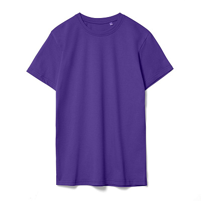 Футболка унисекс T-Bolka 160, белая (белоснежная) (Фиолетовый)