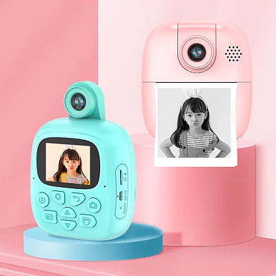Детская камера c печатью фотографий Kid Joy Print Cam P18, розовый