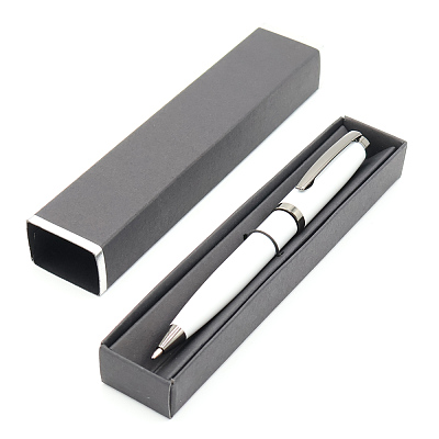 Ручка Betty в коробке Cradle чёрной с серебристым, белая (Белый)