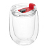 Стакан стеклянный Mango To Go, белый/красный - Фото 2