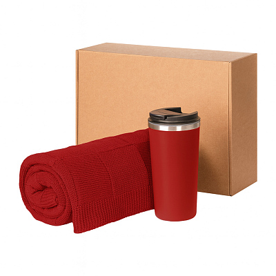 Подарочный набор Palermo, Cella  (плед, термокружка) (Красный)