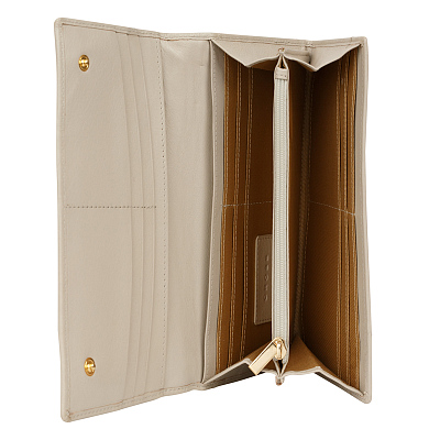 Кошелёк Cross Monaco Ivory, кожа наппа, гладкая, цвет "слоновая кость", 20 x 11 x 2,5 см