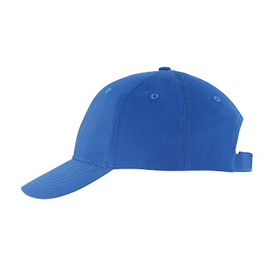 Бейсболка SOLAR, 6 клиньев, застежка на липучке (Ярко-синий)