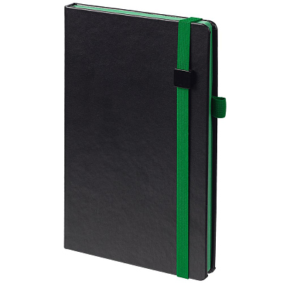 Ежедневник Ton Black, недатированный, черный с зеленым (Зеленый)