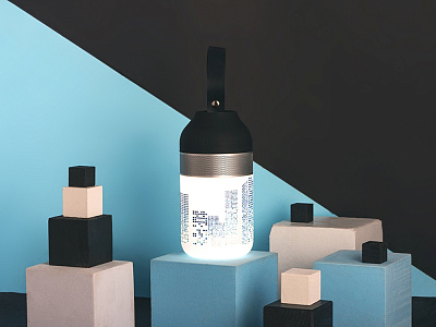 Беспроводная колонка Lantern со встроенным светильником, IPX4 (Черный/серебристый/белый)