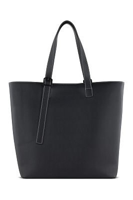 Сумка-шоппер женская BUGATTI Zita, черная, полиуретан, 47 x 18 x 35 см