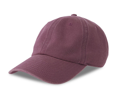 Бейсболка винтажная DIGG-S, 6 клиньев, металлическая застежка (Бордовый)