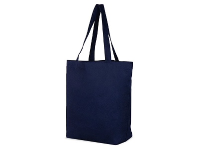 Сумка Levy хлопковая с широким дном, 240 г/м2 (Синий)