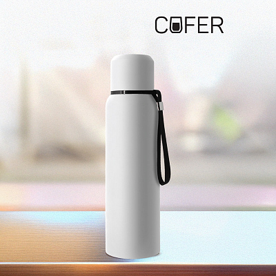 Термос S-travel New софт-тач с датчиком температуры 750 мл (белый) (Белый)