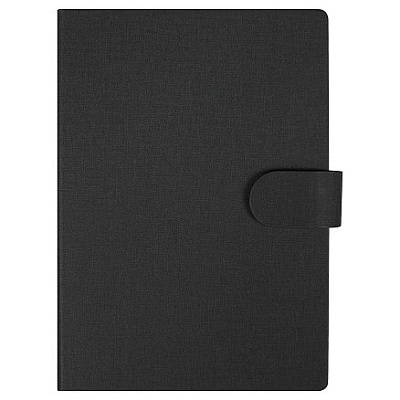 Блокнот А5 Tasmania, в твердой обложке со стикерами в линейку, черный (Чёрный)