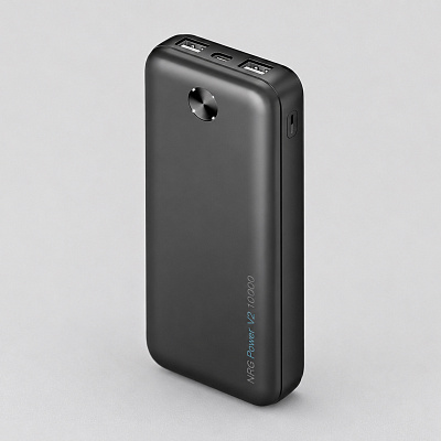 Внешний АКБ NRG Power V2 10000 мА-ч, 2A, 2xUSB (Чёрный)