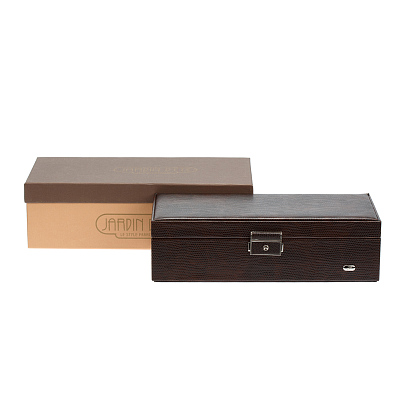 Шкатулка для часов Jardin D'Ete, цвет коричневый, "змея", 28,0 x 12,6 x 7,8 см