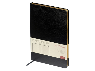Ежедневник недатированный А5 Megapolis (Черный/золотой) Ежедневник недатированный А5 Megapolis (Черный/золотой)