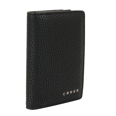 Визитница Cross Nueva Management Black, кожа наппа, фактурная, чёрный, 10,5 х 7,5 х 2 см