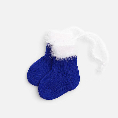 Подвеска на елку «Вьюжка», носочки, синяя (Синий)