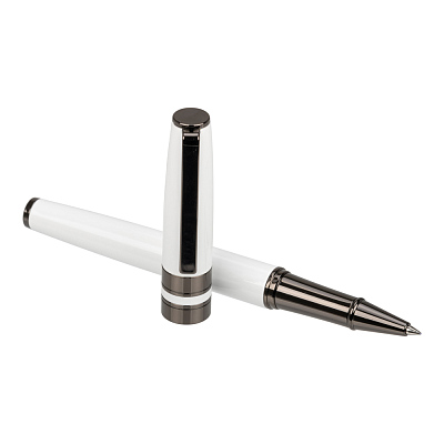 Ручка-роллер Pierre Cardin NOUVELLE, цвет - белый. Упаковка В-1