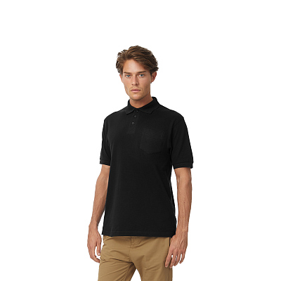 Поло Safran Pocket, черный (Чёрный)