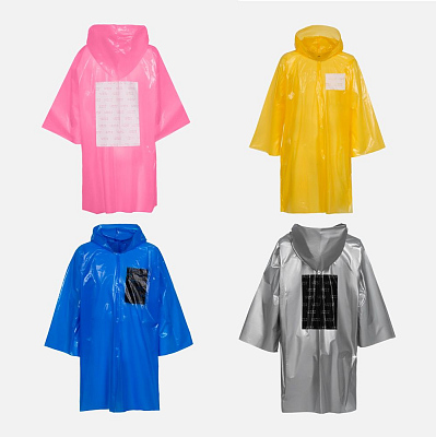 Дождевик-плащ CloudTime с печатью в один цвет на заказ