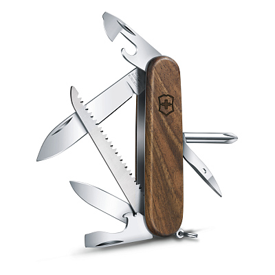 Нож перочинный VICTORINOX Hiker, 91 мм, 11 функций, деревянная рукоять