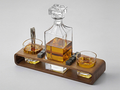 Подарочный набор для виски Whiskey Wonder (Коричневый, прозрачный)