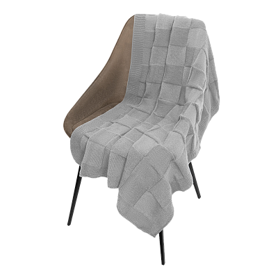 Плед Селла Софт (Cella Soft) вязаный, 160*90 см  (Серый)