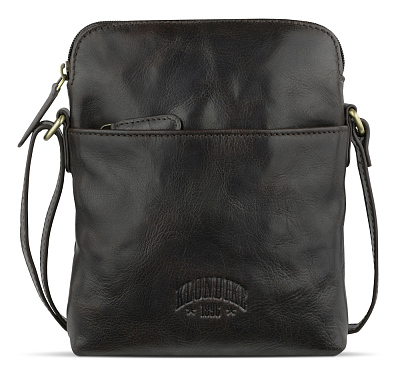 Сумка через плечо KLONDIKE MOUNTAIN «Ada», натуральная кожа в темно-коричневом цвете, 21x22x4,5 см (Коричневый)