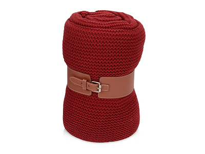 Плед акриловый Chain (Бордовый, коричневый)