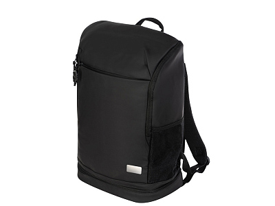 Рюкзак Gym с отделением для обуви, с шильдом (Чёрный)