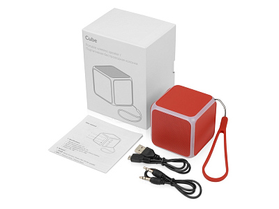 Портативная колонка Cube с подсветкой
