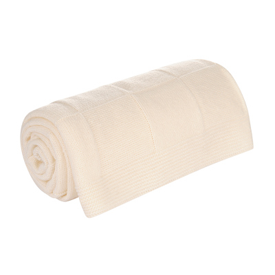 Плед Male вязаный, 160*90 см  (без  подарочной коробки) (Бежевый)