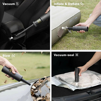 Портативный пылесос HOTO AutoCare Air Duster & Vacuum 4в1
